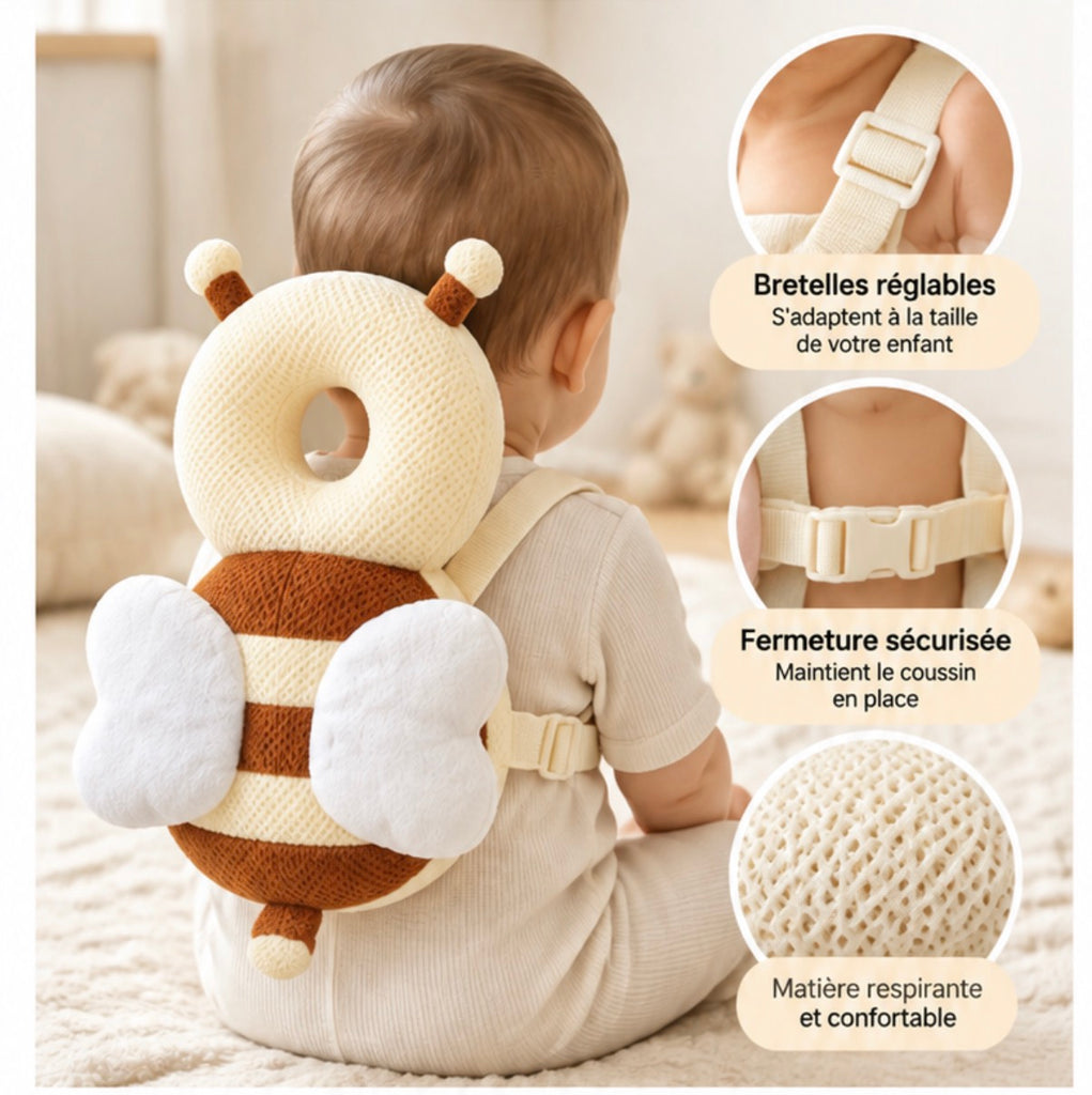 Coussin anti-chute bébé – Protection tête & dos pour premiers pas