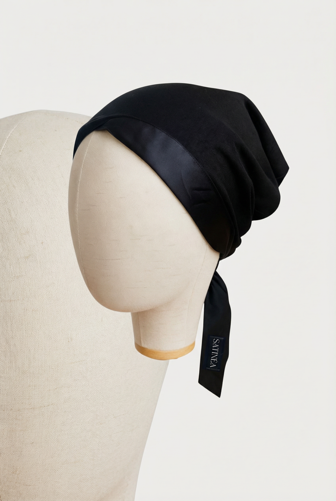 Bonnet Sous-Hijab En Satin De Soie - Premium